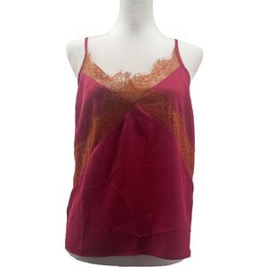 Forever 21 Cami Top Women's Small Fairy Hot Pink Orange Festival Y2K Babydoll‎